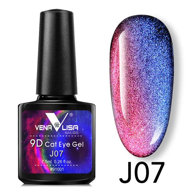 Venalisa 9D Gel Varnish Cat Eye Magic Chameleon Gel Varnish Nail Manicure Galaxy Starry Magnetic Multicolor 5ml Nail Gel Polish - Mamofa Global Store