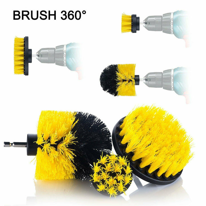 Drill Brush Set Power Scrubber Brushes for Car Wash Cleaning Carpet Tile Grout - Mamofa Global Store