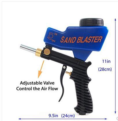 Portable gravity sandblasting gun pneumatic sandblasting set small rust sandblasting device sand blasting machine - Mamofa Global Store