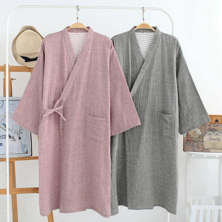 Kimono, Bathrobe, Gauze, Home Wear, Japanese Steamed Thin Night Gown - Mamofa Global Store