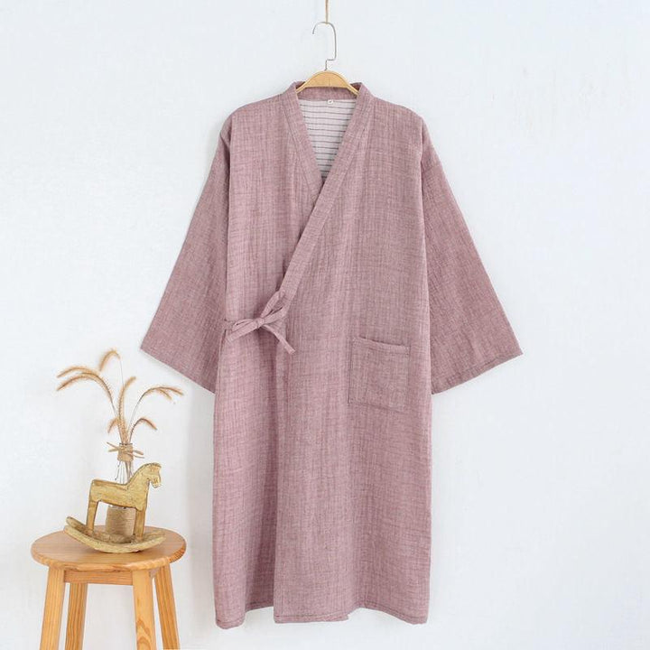 Kimono, Bathrobe, Gauze, Home Wear, Japanese Steamed Thin Night Gown - Mamofa Global Store