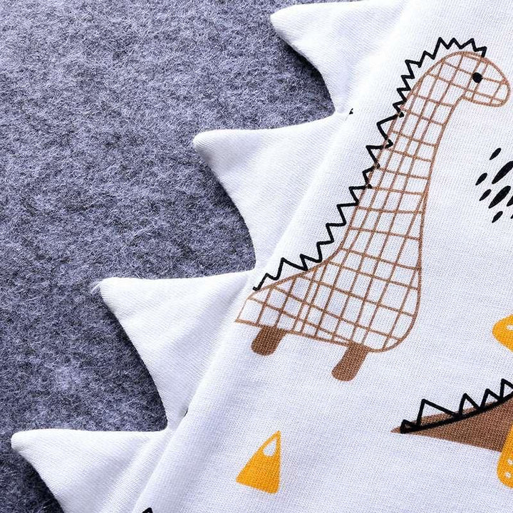 Baby Clothes One-piece Cartoon Dinosaur Short-sleeved Baby Romper - Mamofa Global Store