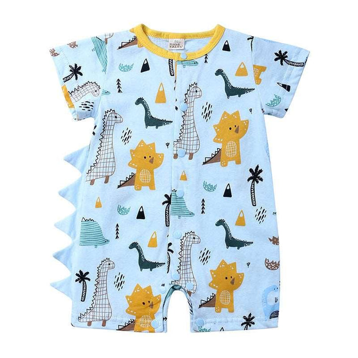 Baby Clothes One-piece Cartoon Dinosaur Short-sleeved Baby Romper - Mamofa Global Store