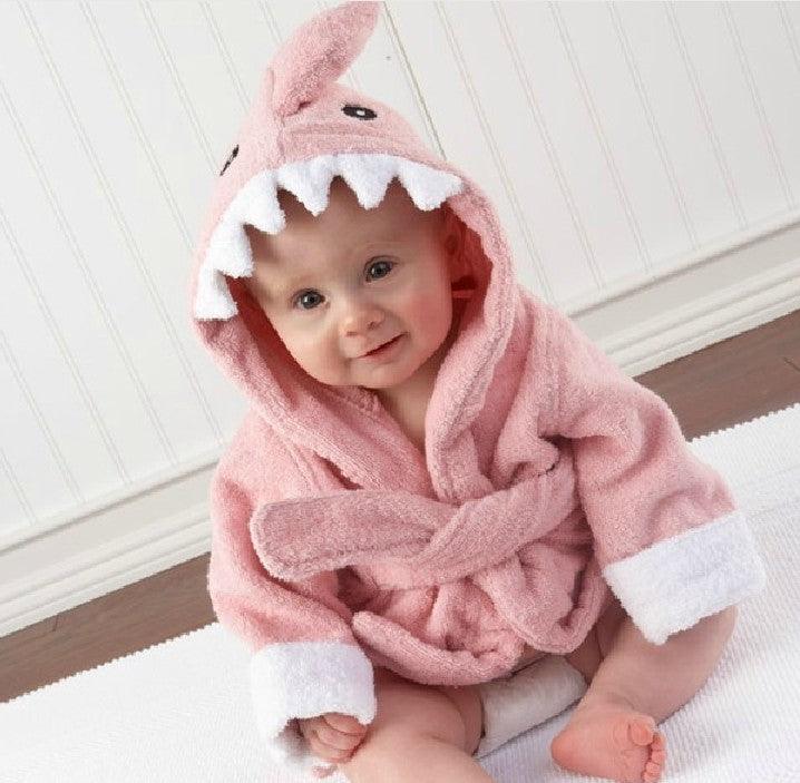 Children's Hooded Absorbent Animal-shaped Bathrobe - Mamofa Global Store