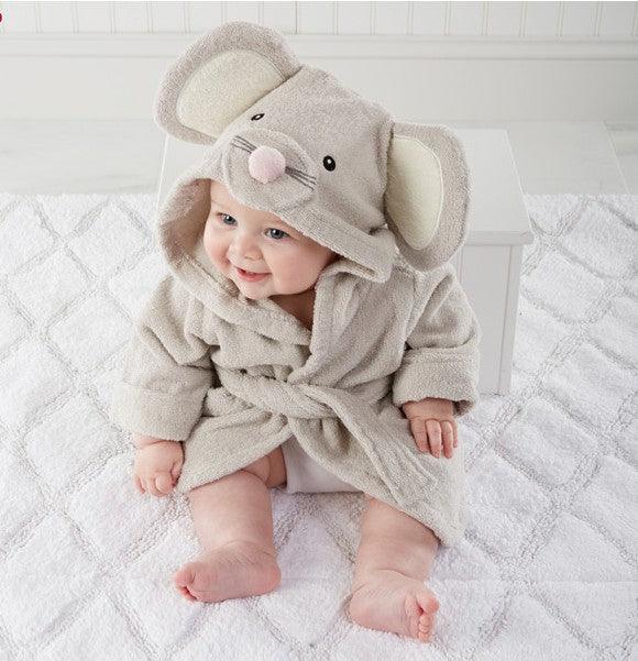 Children's Hooded Absorbent Animal-shaped Bathrobe - Mamofa Global Store