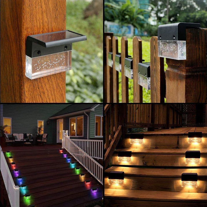 Waterproof New RGB LED Solar Light Step Fence Light - Mamofa Global Store