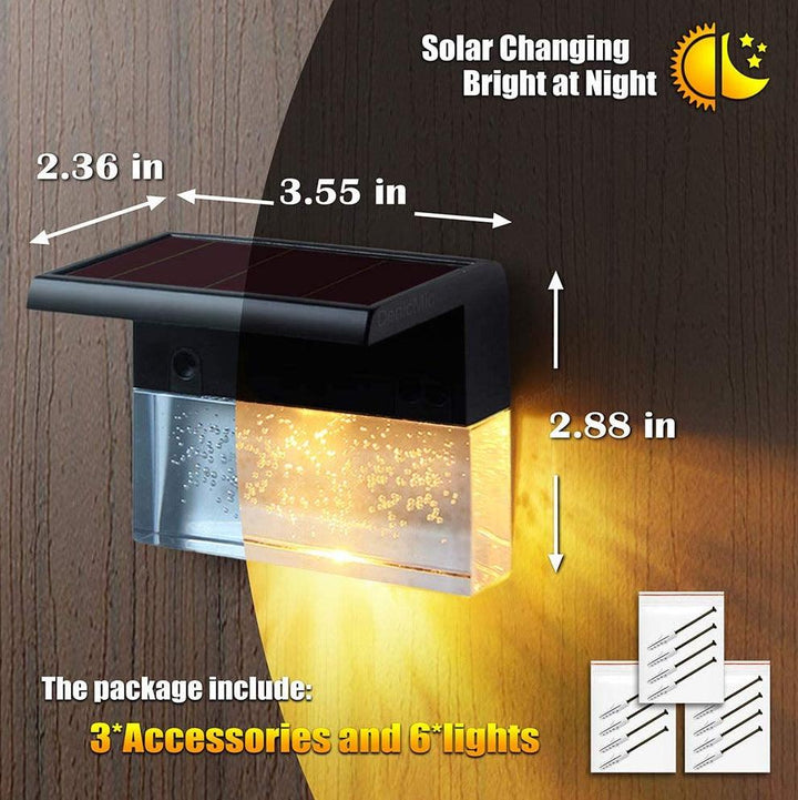 Waterproof New RGB LED Solar Light Step Fence Light - Mamofa Global Store