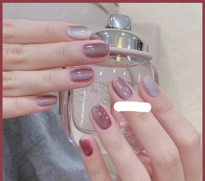 Milk Tea Crystal Stone Cat Eye Nail Polish - Mamofa Global Store