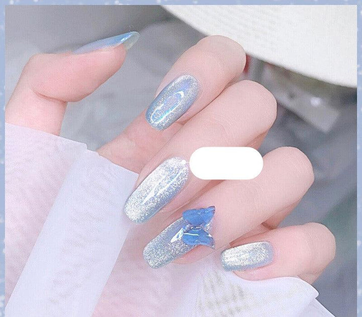 Milk Tea Crystal Stone Cat Eye Nail Polish - Mamofa Global Store