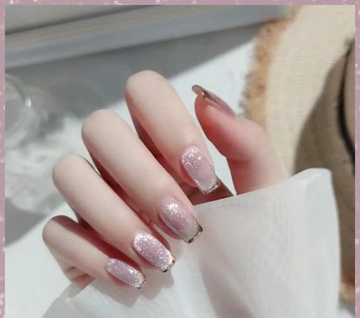 Milk Tea Crystal Stone Cat Eye Nail Polish - Mamofa Global Store