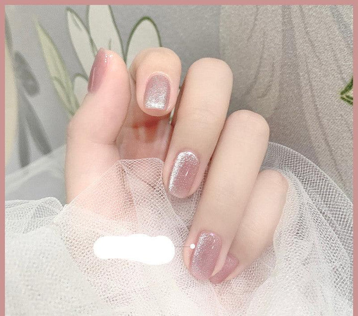 Milk Tea Crystal Stone Cat Eye Nail Polish - Mamofa Global Store