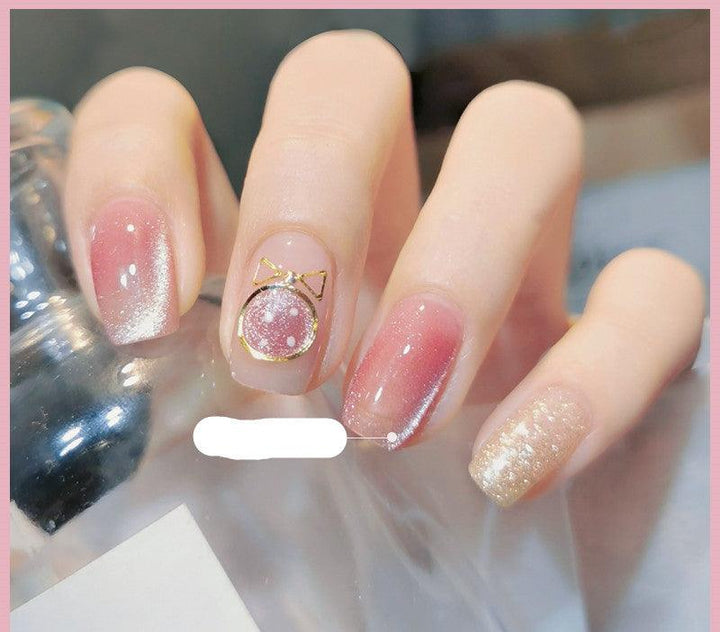 Milk Tea Crystal Stone Cat Eye Nail Polish - Mamofa Global Store