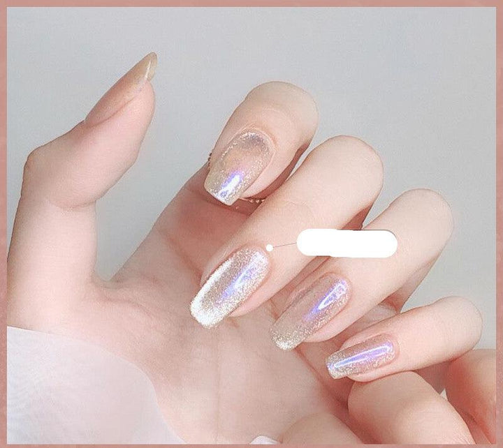 Milk Tea Crystal Stone Cat Eye Nail Polish - Mamofa Global Store