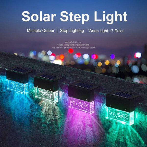 Waterproof New RGB LED Solar Light Step Fence Light - Mamofa Global Store