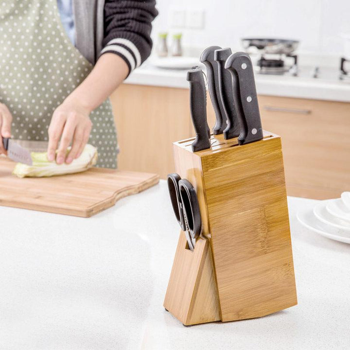 Bamboo Knife Holder with Eco-Friendly Storage Solution - Mamofa Global Store