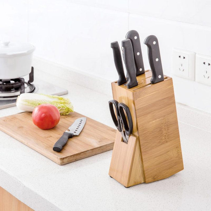 Bamboo Knife Holder with Eco-Friendly Storage Solution - Mamofa Global Store