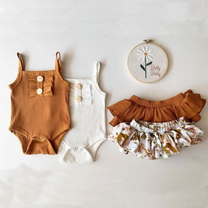 New Baby Clothing Wholesale Girls Summer Romper Skirt Set - Mamofa Global Store