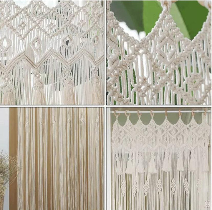 Bohemian Hand-Woven Tapestry Curtain Partition Bohemian Wedding Background Hanging Curtain Curtain Decoration - Mamofa Global Store