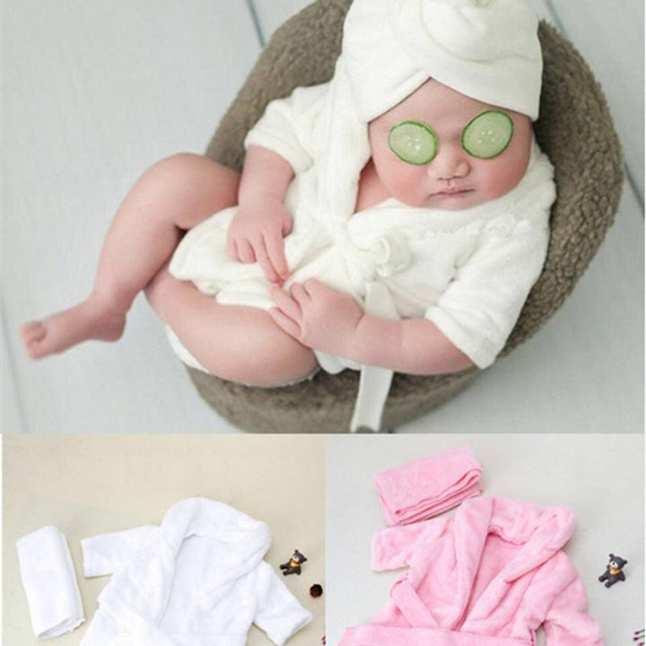 Baby Bathrobes Bath Towel Solid Color Warm - Mamofa Global Store