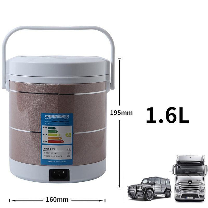 Mini Rice Cooker 1.6L Car Truck Electric Hot Soup Rice Cooker 12V 24V - Mamofa Global Store