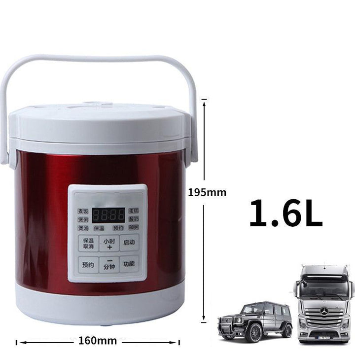 Mini Rice Cooker 1.6L Car Truck Electric Hot Soup Rice Cooker 12V 24V - Mamofa Global Store