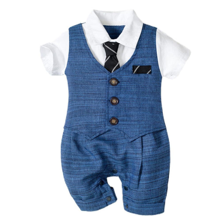 Summer New Baby Boy Jumpsuit Boys Gentleman Baby Children's Clothing - Mamofa Global Store