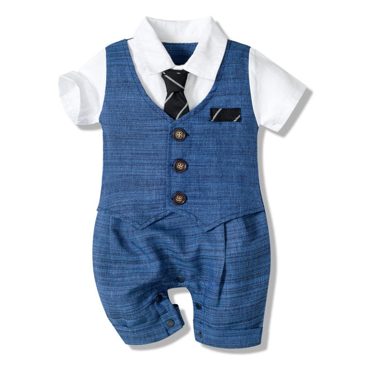 Summer New Baby Boy Jumpsuit Boys Gentleman Baby Children's Clothing - Mamofa Global Store