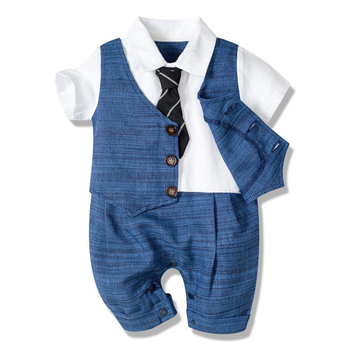 Summer New Baby Boy Jumpsuit Boys Gentleman Baby Children's Clothing - Mamofa Global Store