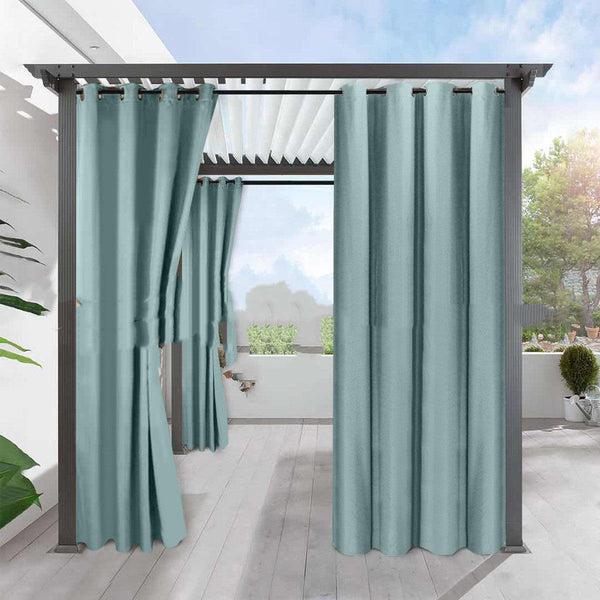 Simple Full Blackout Solid Color Fine Linen Blackout Waterproof Sunscreen Heat Insulation Curtain - Mamofa Global Store