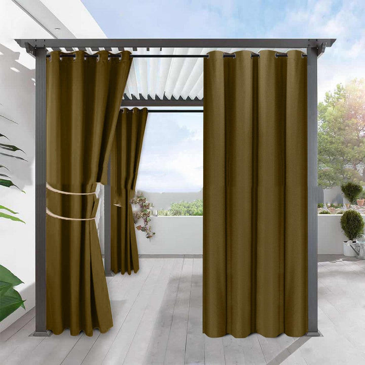 Simple Full Blackout Solid Color Fine Linen Blackout Waterproof Sunscreen Heat Insulation Curtain - Mamofa Global Store