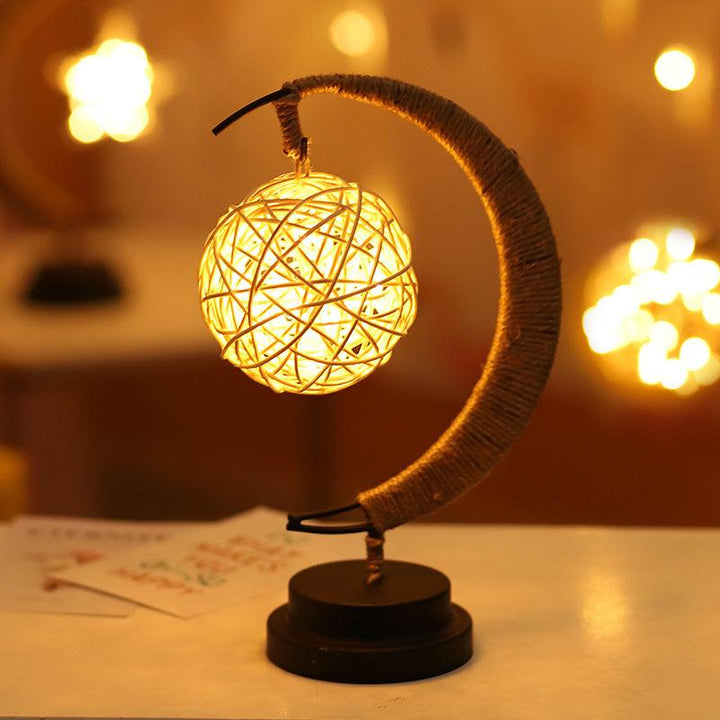 Led Moon Light Wrought Iron Ornament Light Star Shape Copper Wire Light Decorative Light USB Battery - Mamofa Global Store