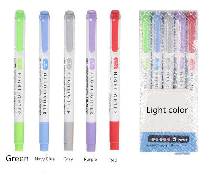 25 Colors Double Head Highlighter Pen - Mamofa Global Store