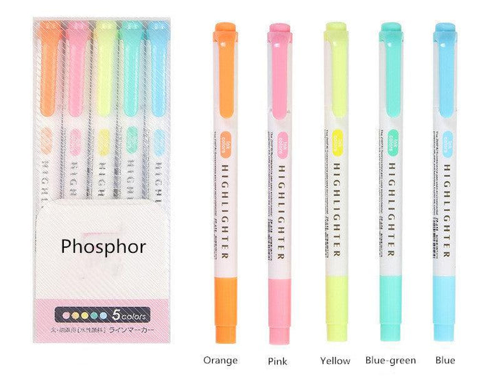 25 Colors Double Head Highlighter Pen - Mamofa Global Store