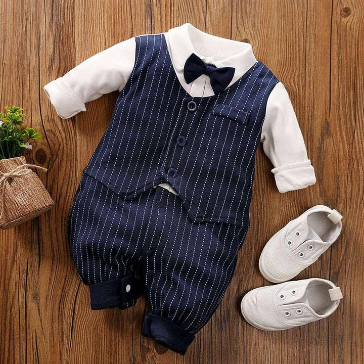 Baby Jumpsuit Spring And Autumn Models Foreign Trade Gentleman Baby Clothes Long-Sleeved Baby Clothes Baby Clothes - Mamofa Global Store