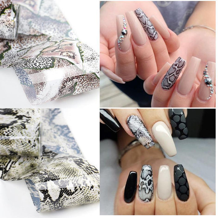 Nail Art Sticker Snake Skin Animal Grain Nail Star Paper Transfer Paper Laser Paper - Mamofa Global Store