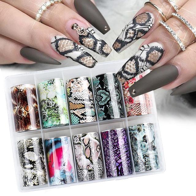 Nail Art Sticker Snake Skin Animal Grain Nail Star Paper Transfer Paper Laser Paper - Mamofa Global Store