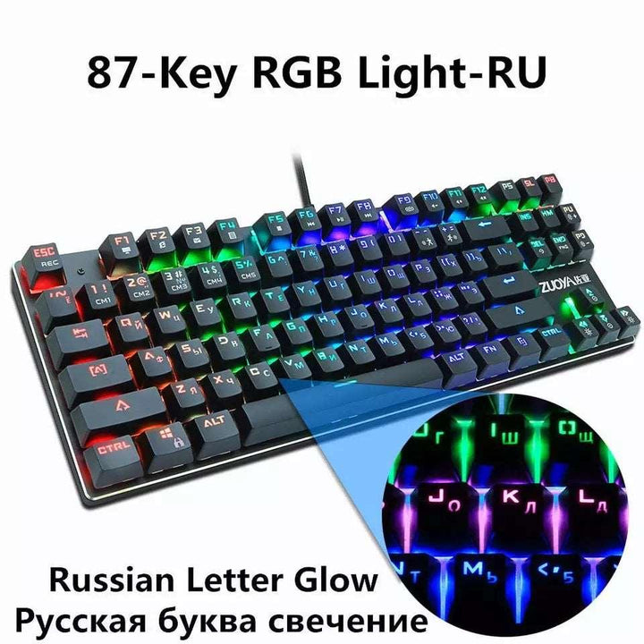 87-key Mechanical Keyboard Green Axis Red Axis Gaming Keyboard - Mamofa Global Store