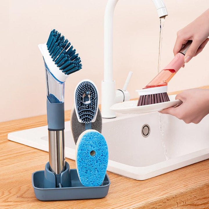 New Multifunctional Dish Brush Household Kitchen Oily Sponge Long Handle Cleaning Brush - Mamofa Global Store