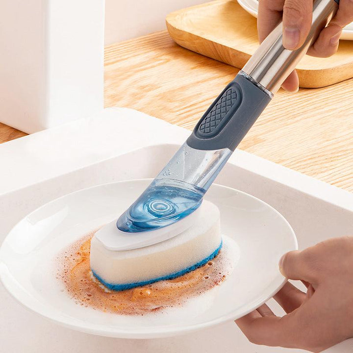 New Multifunctional Dish Brush Household Kitchen Oily Sponge Long Handle Cleaning Brush - Mamofa Global Store