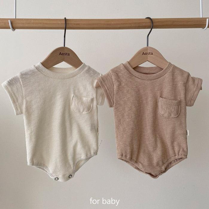 Children'S Clothing T-Shirt Summer Baby Clothes Solid Color Triangle Bag Fart Baby Romper-Loose Short-Sleeved Casual Children'S Pants - Mamofa Global Store