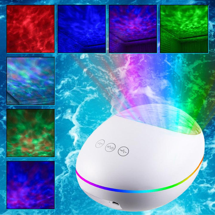 Ocean Starry Sky Projector Light Starry Rotating Bluetooth Music Projector Night Light - Mamofa Global Store