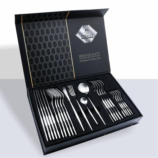 24 Piece Set Of 304 Stainless Steel Knife Gift Box - Mamofa Global Store