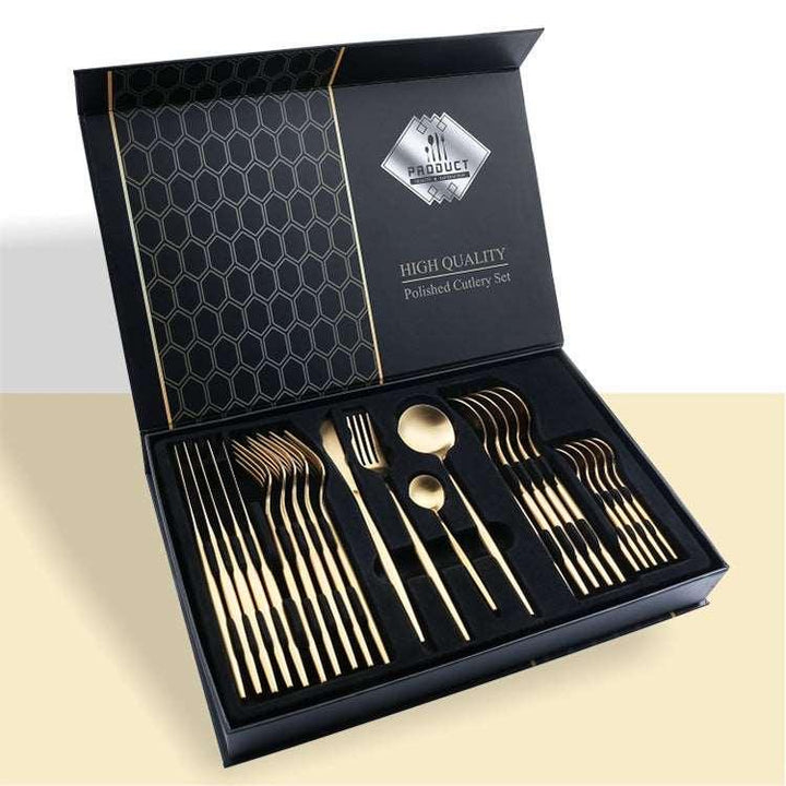 24 Piece Set Of 304 Stainless Steel Knife Gift Box - Mamofa Global Store