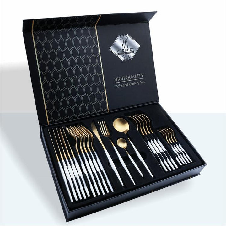 24 Piece Set Of 304 Stainless Steel Knife Gift Box - Mamofa Global Store