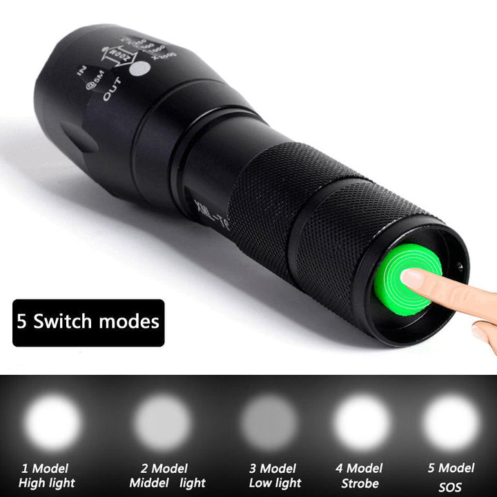 Strong Light Flashlight Special Forces Rechargeable Home Self-Defense Waterproof Riding Mini Camping Premium Super Bright Flashlight - Mamofa Global Store