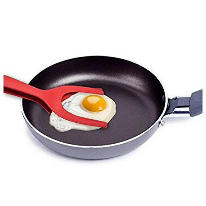 2 In 1 Grip And Flip Tongs Egg Spatula Tongs Clamp Pancake Fried Egg French Toast Omelet Overturned Kitchen Accessories - Mamofa Global Store