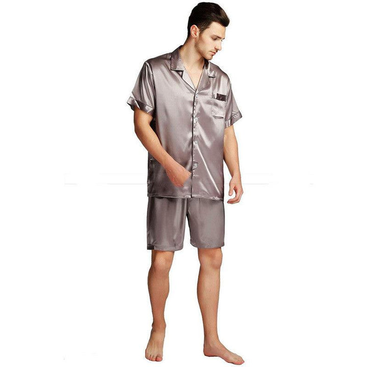 Pajamas Set Pyjamas Nightwear Men Silk Plus Size Satin - Mamofa Global Store