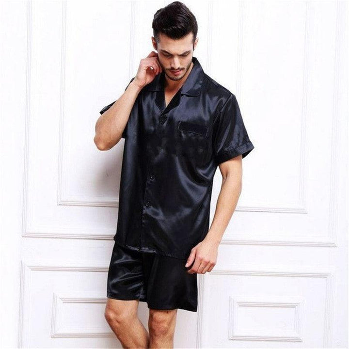 Pajamas Set Pyjamas Nightwear Men Silk Plus Size Satin - Mamofa Global Store