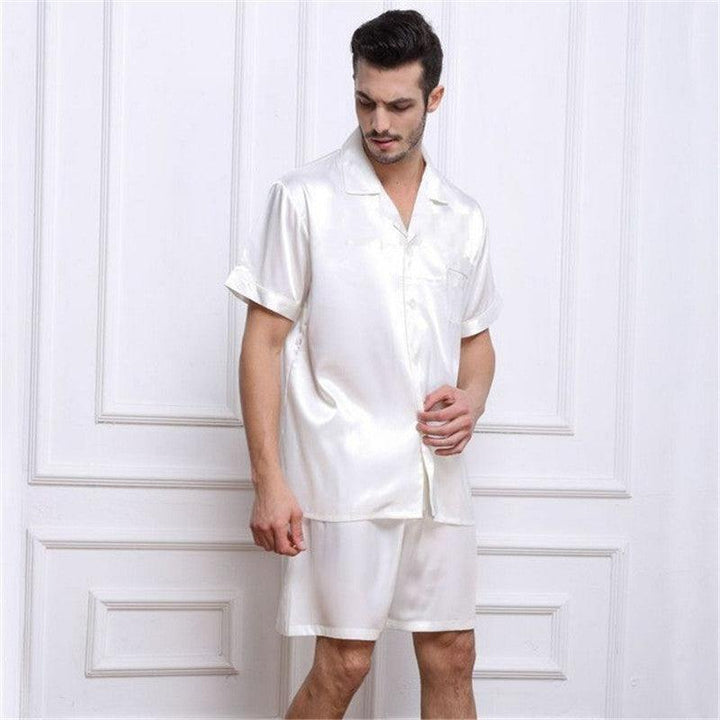 Pajamas Set Pyjamas Nightwear Men Silk Plus Size Satin - Mamofa Global Store