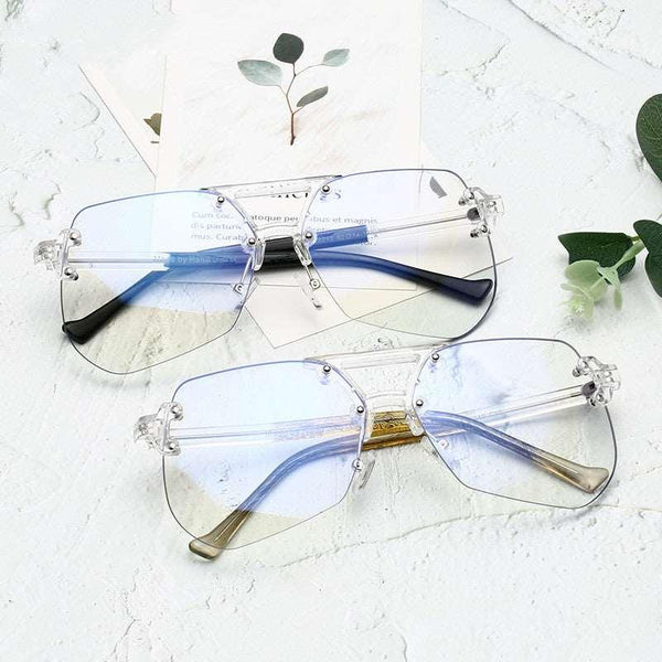 Anti-blue Glasses Rimless Flat Glasses Men - Mamofa Global Store